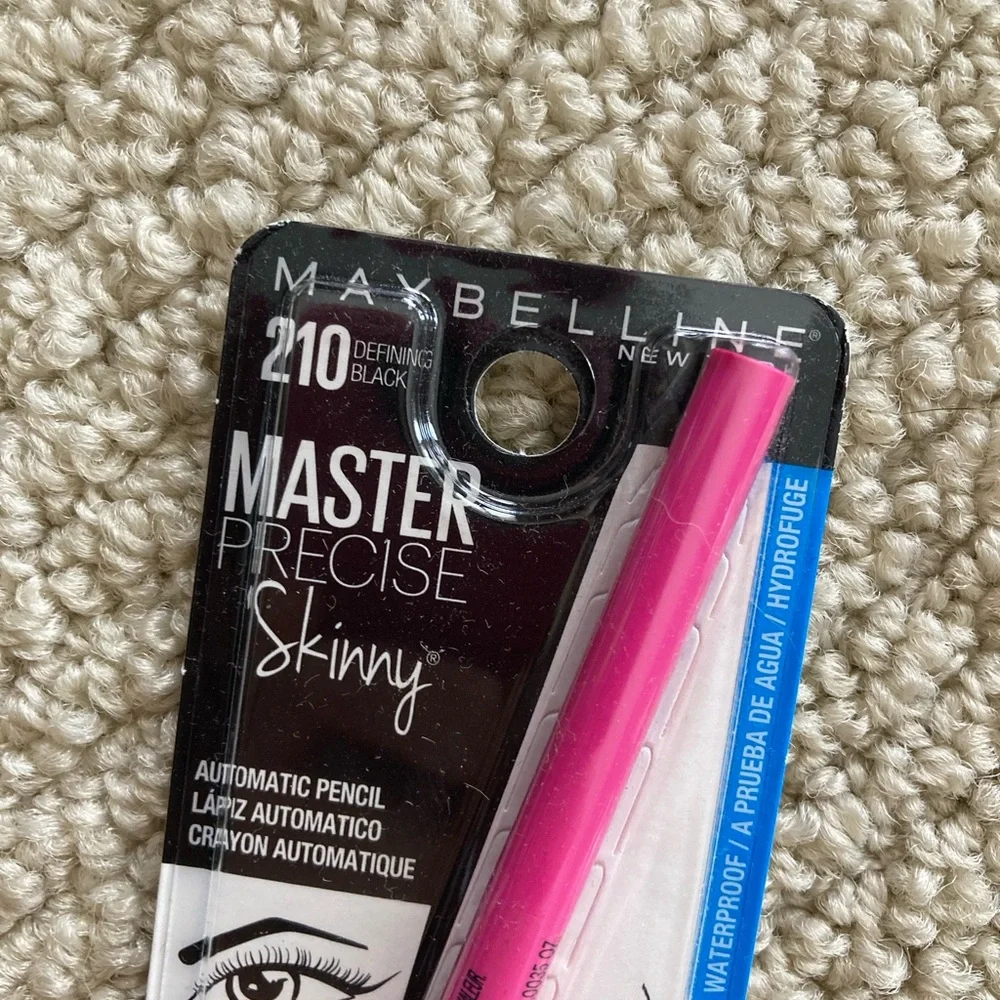 NEW Maybelline Pencil Eyeliner Master Precise Skinny 210 Defining Black NIB